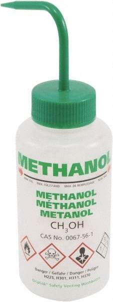 Dynalon Labware - 500 mL Safety Wash Bottle - Polyethylene, Translucent, 6-1/2" High x 3" Diam, 50mm Cap - Industrial Tool & Supply