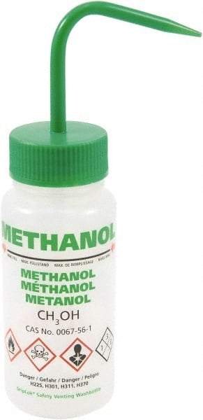 Dynalon Labware - 5 L Safety Wash Bottle - Polyethylene, Translucent, 5.7" High x 2.4" Diam, 50mm Cap - Industrial Tool & Supply