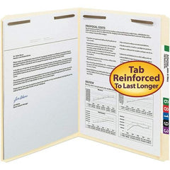 SMEAD - 11-5/8 x 9-1/2", Letter Size, Manila, File Folders with Top Tab - 11 Point Stock, Straight Tab Cut Location - Industrial Tool & Supply