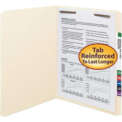 SMEAD - 11-5/8 x 9-1/2", Letter Size, Manila, File Folders with Top Tab - 11 Point Stock, Straight Tab Cut Location - Industrial Tool & Supply
