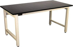 Proline - 60 Wide x 30" Deep x 36" High, Epoxy Resin Workbench - Adjustable Height Legs, Beige - Industrial Tool & Supply