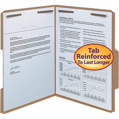 SMEAD - 11-5/8 x 9-15/16", Letter Size, Kraft, File Folders with Top Tab - 11 Point Stock, Right of Center Tab Cut Location - Industrial Tool & Supply