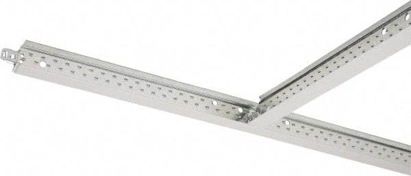 Armstrong World - 144" Long x 15/16" Wide, Hot-Dipped Galvanized Steel Main Beam - ASTM C636 Specification, White - Industrial Tool & Supply