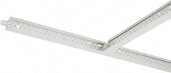 Armstrong World - 48" Long x 15/16" Wide, Hot-Dipped Galvanized Steel Cross Tee - ASTM C636 Specification, White - Industrial Tool & Supply