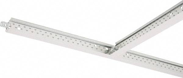 Armstrong World - 144" Long x 15/16" Wide, Hot-Dipped Galvanized Steel Main Beam - ASTM C636 Specification, White - Industrial Tool & Supply