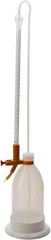 Dynalon Labware - 25 ml Borosilicate Glass Burette, Polyethylene Bottle Titrating Burette - 6-1/2" Diam x 24-1/64" High - Industrial Tool & Supply