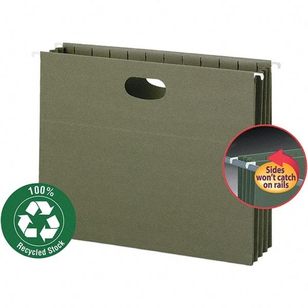 SMEAD - 12-1/4 x 9-1/2", Letter Size, Standard Green, Hanging File Folder - Industrial Tool & Supply