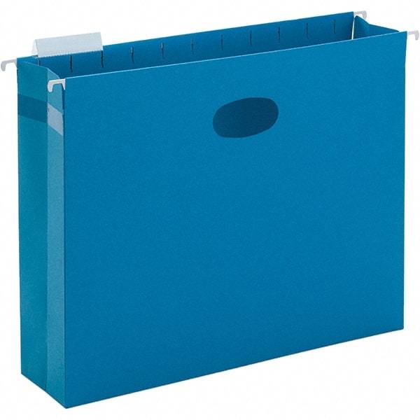 SMEAD - 12-1/4 x 9-1/2", Letter Size, Sky Blue, Hanging File Folder - 11 Point Stock, 1/5 Tab Cut Location - Industrial Tool & Supply