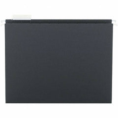SMEAD - 12-1/4 x 9-1/2", Letter Size, Black, Hanging File Folder - 11 Point Stock, 1/5 Tab Cut Location - Industrial Tool & Supply