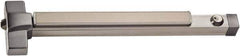 Ability One - 4" OAL Nonhanded Panic Rated Flatbar - Satin Stainless Steel Finish, 6200 Series - Industrial Tool & Supply