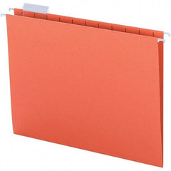 SMEAD - 12-1/4 x 9-1/2", Letter Size, Orange, Hanging File Folder - 11 Point Stock, 1/5 Tab Cut Location - Industrial Tool & Supply