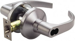 Ability One - Grade 1 Dormitory Lever Lockset - 2-3/4" Back Set, Zinc, Satin Chrome Finish - Industrial Tool & Supply