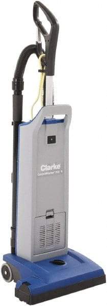 Clarke - Single Motor Upright Vacuum Cleaner - 14-1/2" Cleaning Width, 9" Amps, Ergonomic Handle - Industrial Tool & Supply