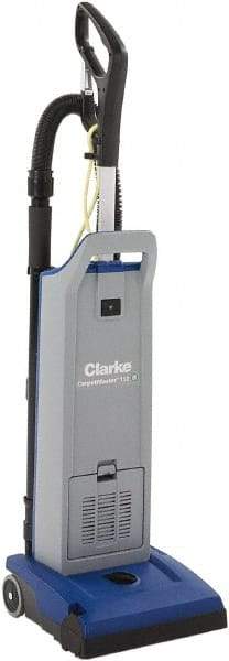 Clarke - Single Motor Upright Vacuum Cleaner - 11-1/2" Cleaning Width, 9" Amps, Ergonomic Handle - Industrial Tool & Supply