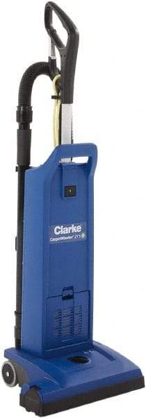 Clarke - Dual Motor Upright Vacuum Cleaner - 14-1/2" Cleaning Width, 9" Amps, Ergonomic Handle - Industrial Tool & Supply