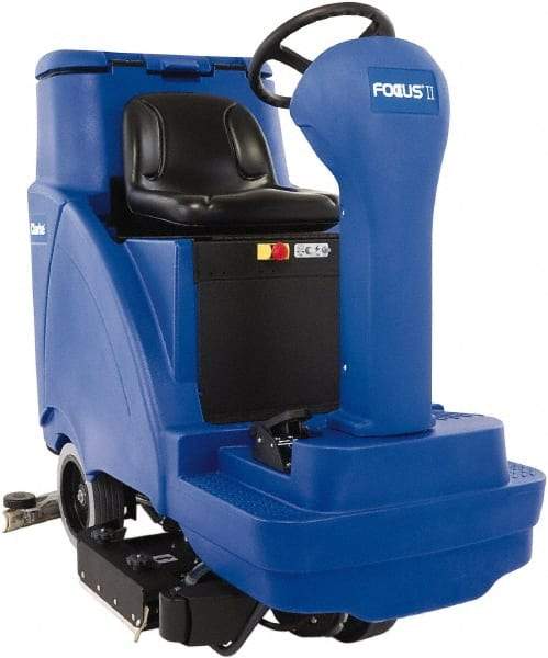 Clarke - 26" Cleaning Width, Battery Powered Floor Scrubber - 0.56 hp, 230 RPM, 57" Water Lift, 21 Gal Tank Capacity - Industrial Tool & Supply