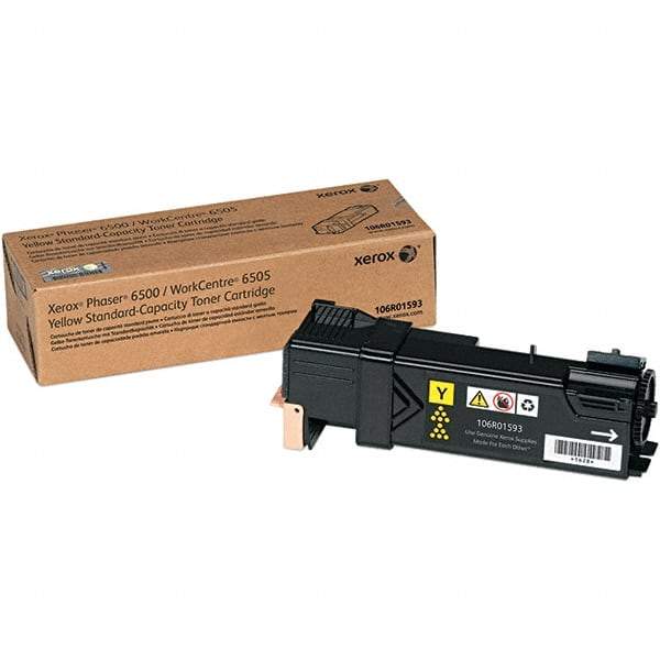 Xerox - Yellow Toner Cartridge - Use with Xerox Phaser 6500, WorkCentre 6505 - Industrial Tool & Supply