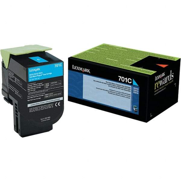 Lexmark - Cyan Toner Cartridge - Use with Lexmark CS310dn, CS310n, CS410n - Industrial Tool & Supply