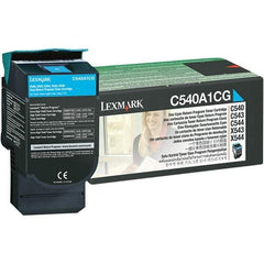 Lexmark - Cyan Toner Cartridge - Use with Lexmark C540n, C543dn, C544dn, C544dtn, C544dw, C544n, C546dtn, X543dn, X544dn, X544dtn, X544dw, X544n, X546dtn - Industrial Tool & Supply