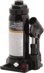 Omega Lift Equipment - 6 Ton Capacity Hydraulic Bottle Jack - 8-1/2" to 16-7/8" High, 8-3/8" Piston Stroke, 4" Long x 4-1/2" Wide Base - Industrial Tool & Supply