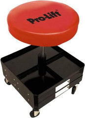 Omega Lift Equipment - 300 Lb Capacity, 4 Wheel Adjustable Creeper Seat - Alloy Steel, 16.54" Long x 16.14" Overall Height x 11" Wide - Industrial Tool & Supply