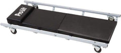 Omega Lift Equipment - 350 Lb Capacity, 6 Wheel Creeper (with Fixed Headrest) - Alloy Steel, 40.94" Long x 3.54" Overall Height x 17" Wide - Industrial Tool & Supply
