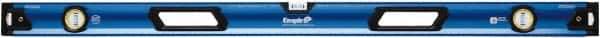 Empire Level - 48" Long 3 Vial Box Beam Level - Metal, Blue, 1 Level & 2 Plumb Vials - Industrial Tool & Supply