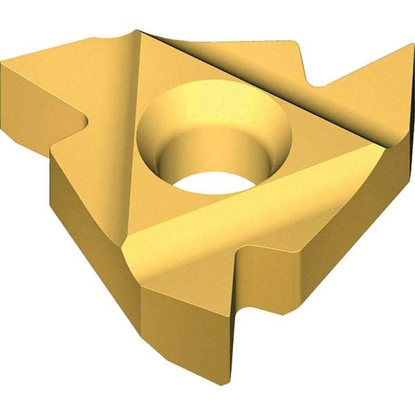 Vargus - 3XIR0.375 Grade VKX, Internal NPT Threading Insert - 8 TPI Int Pitch, TiN Finish, Carbide - Industrial Tool & Supply