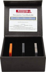 SPI - 20 HSD to 90 HSD Hardness, Shore D Scale, Calibration Test Block Kit - 3 Piece - Industrial Tool & Supply