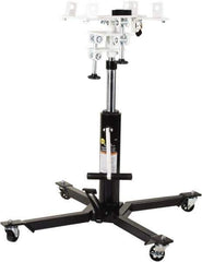 Omega Lift Equipment - 1,000 Lb Capacity Pedestal Transmission Jack - 36 to 73-1/8" High, 34-1/2" Chassis Width x 34-3/8" Chassis Length - Industrial Tool & Supply