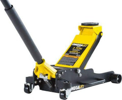 Omega Lift Equipment - 3 Ton Capacity Service Floor Jack - 3-7/8 to 18-15/16" High - Industrial Tool & Supply