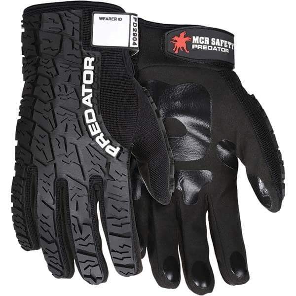 MCR Safety - Size 2XL Synthetic Suede Work Gloves - For General Purpose, Uncoated, Adjustable Closure Cuff, Full Fingered, Black, Paired - Industrial Tool & Supply