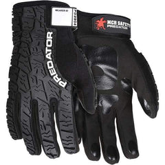 MCR Safety - Size 2XL Synthetic Suede Work Gloves - For General Purpose, Uncoated, Adjustable Closure Cuff, Full Fingered, Black, Paired - Industrial Tool & Supply