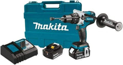 Makita - 18 Volt 1/2" Chuck Pistol Grip Handle Cordless Drill - 0-2100 RPM, Reversible, 2 Lithium-Ion Batteries Included - Industrial Tool & Supply
