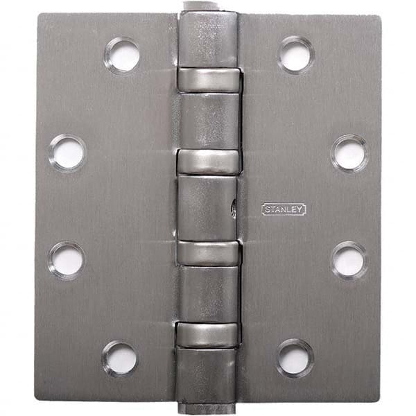 Stanley - 4-1/2" Long x 4-1/2" Wide Grade 1 Bronze Full Mortise Ball Bearing Commercial Hinge - Industrial Tool & Supply