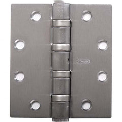 Stanley - 4-1/2" Long x 4-1/2" Wide Grade 1 Bronze Full Mortise Ball Bearing Commercial Hinge - Industrial Tool & Supply