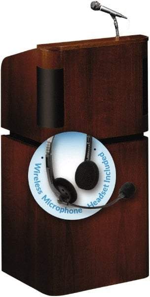 Oklahoma Sound - Wood Full Floor Lectern - 20-1/2" Deep x 24" Wide x 48" High - Industrial Tool & Supply