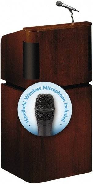 Oklahoma Sound - Wood Full Floor Lectern - 20-1/2" Deep x 24" Wide x 48" High - Industrial Tool & Supply