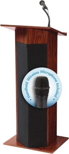 Oklahoma Sound - Wood Full Floor Lectern - 17" Deep x 22" Wide x 46" High - Industrial Tool & Supply