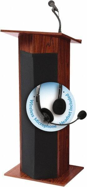 Oklahoma Sound - Wood Full Floor Lectern - 17" Deep x 22" Wide x 46" High - Industrial Tool & Supply