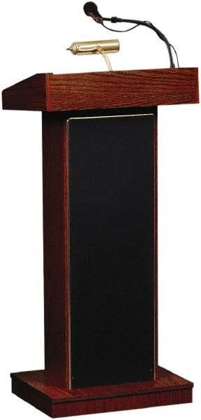 Oklahoma Sound - Wood Full Floor Lectern - 17" Deep x 22" Wide x 46" High - Industrial Tool & Supply
