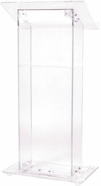 Oklahoma Sound - Acrylic Full Floor Lectern - 15" Deep x 24" Wide x 46" High - Industrial Tool & Supply