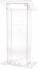 Oklahoma Sound - Acrylic Full Floor Lectern - 15" Deep x 24" Wide x 46" High - Industrial Tool & Supply