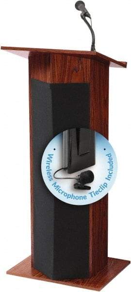 Oklahoma Sound - Wood Full Floor Lectern - 17" Deep x 22" Wide x 46" High - Industrial Tool & Supply