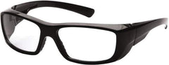 PYRAMEX - +2, Clear Lenses, Scratch Resistant, Framed Magnifying Safety Glasses - UV Protection, Black Nylon Frame, ANSI Z87.1 - Industrial Tool & Supply