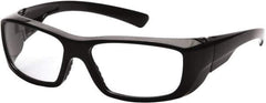 PYRAMEX - +1.5, Clear Lenses, Scratch Resistant, Framed Magnifying Safety Glasses - UV Protection, Black Nylon Frame, ANSI Z87.1, CSA Z94.3-07 - Industrial Tool & Supply