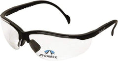PYRAMEX - +1, Clear Lenses, Scratch Resistant, Framed Magnifying Safety Glasses - UV Protection, Adjustable Temples, Black Nylon Frame, ANSI Z87.1, CSA Z94.3-07 - Industrial Tool & Supply