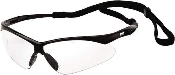 PYRAMEX - +2.5, Clear Lenses, Scratch Resistant, Framed Magnifying Safety Glasses - UV Protection, Black Nylon Frame, ANSI Z87.1 - Industrial Tool & Supply