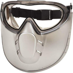 PYRAMEX - Size Universal, Clear Polycarbonate Anti-Fog & Scratch Resistant Lens, Goggles with Face Shield - Indirect Vent, Black PVC/Polycarbonate Frame, Over the Glass Style - Industrial Tool & Supply