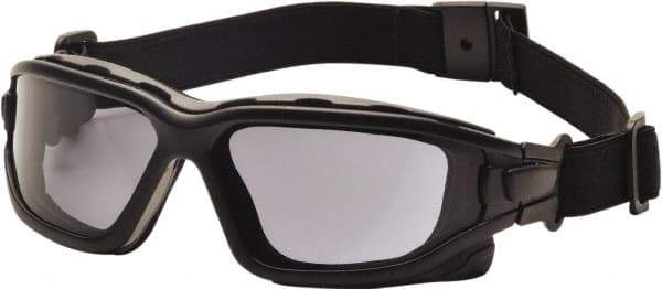 PYRAMEX - Size Universal, Gray Polycarbonate Anti-Fog & Scratch Resistant Lens, Hybrid Safety Glasses/Goggles - Direct Vent, Black Nylon Frame - Industrial Tool & Supply